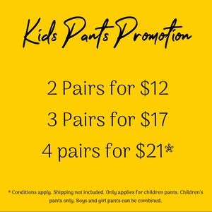Children’s Pant Promotion!